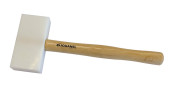 Maillet nylon embout carré de 145x75x35 mm, manche bois