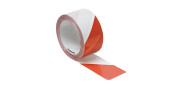 Ruban de signalisation rouge et blanc, 50 mm x 100 m