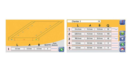 Ligne calo - larg1000 -2nervures décambrage-poinconnage coupe/capacite 1mm acier - 2Vues CN