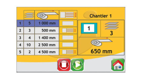 Ligne de coupe 1,25 M x 0,8 mm, déroulage numérique, coupe électrique, refente 3 - Vue CN2