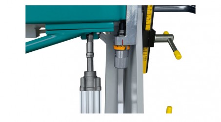 Plieuse 2 M, pédale serrage/desserrage, levier D et G, assistance pneumatique