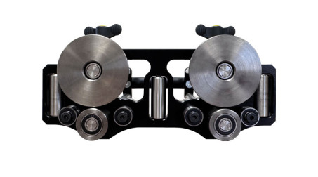 Plieuse à main disques grands diamètres, double colonne, 3 rouleaux de guidage - 200 mm