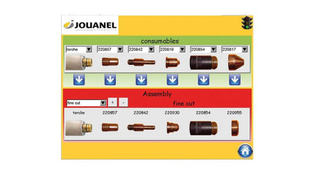 Table de découpe plasma 1500x3000mm,source PowerMax 45 Amp, contrôle numérique. - Vue logiciel1