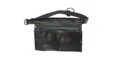 Tablier de coffreur cuir avec ceinture, 2 poches, 1 anneau