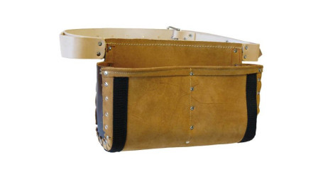 Tablier de coffreur cuir renforcé avec ceinture, 2 poches