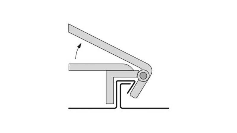 Pince RAU à fermer le 1er pli, largeur 220 mm - Schema1