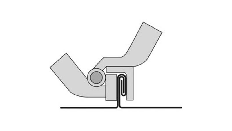 Pince RAU à fermer le 2ème pli, largeur 220 mm - Schema2