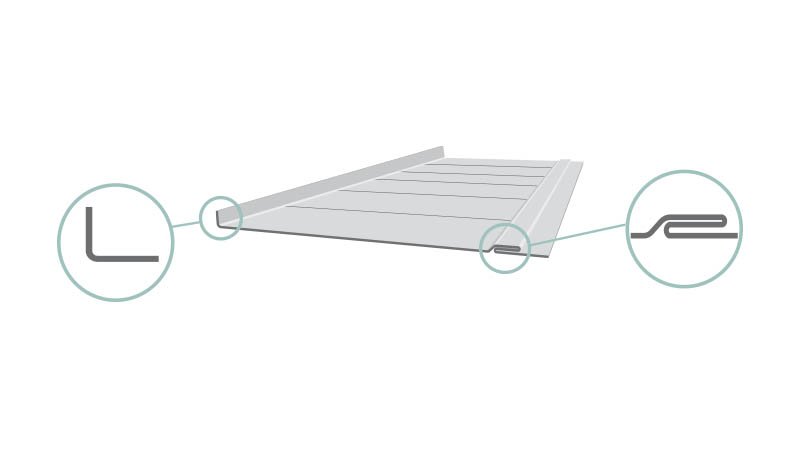 Profileuse petit Pittsburgh + bordeuse ,capacité 1 mm acier. - schema profil avec option galet droit
